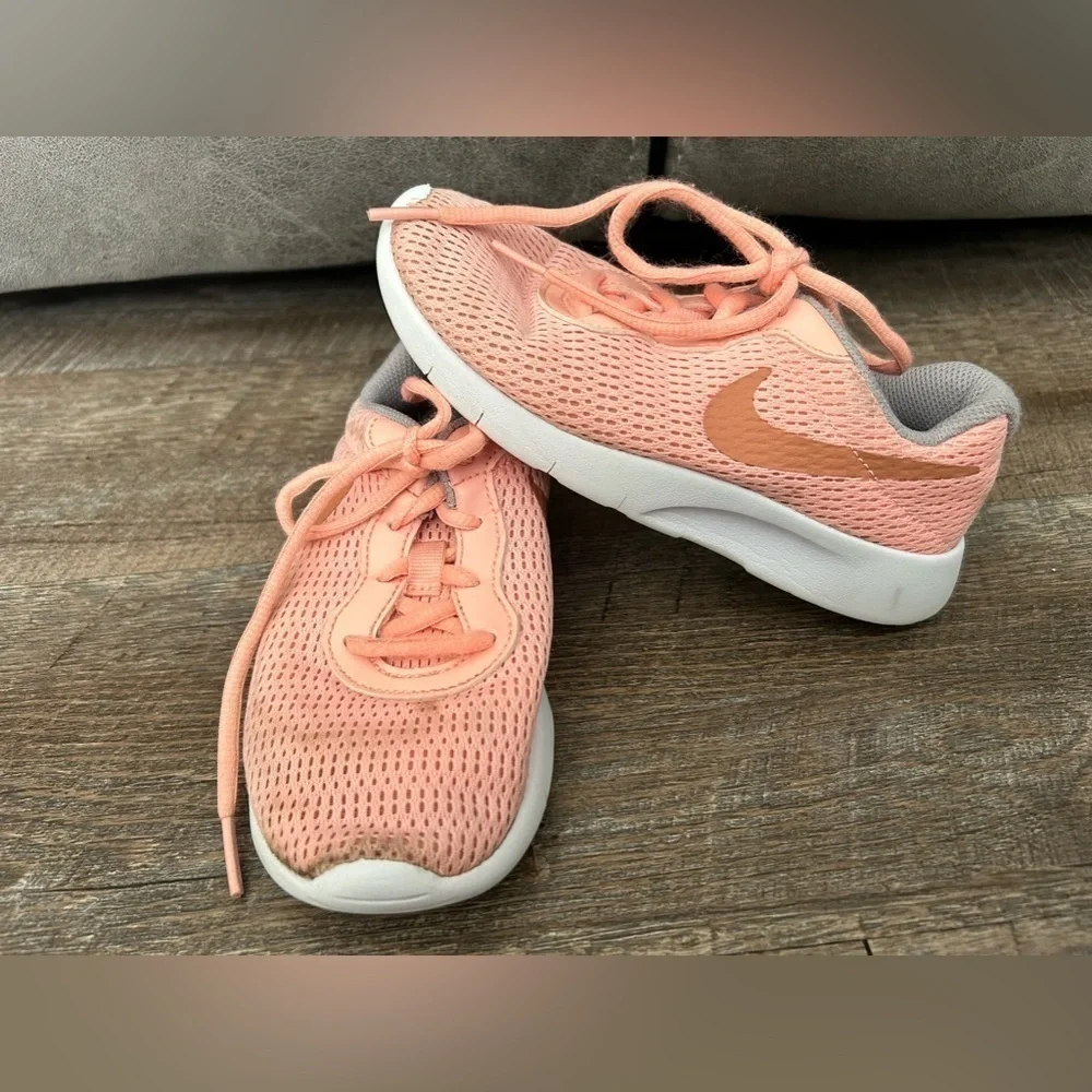Nike Kids Tanjun (GS) LT Atomic Coral Pink Crimson White Size 13cn